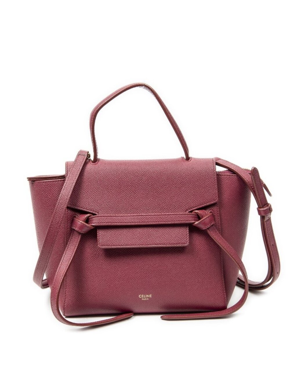 Celine Nano Belt Bag Raspberry Pink Gray Calfskin Leather